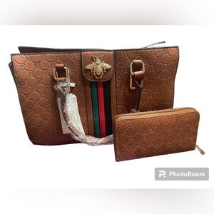 Brown Purse with Matching Wallet